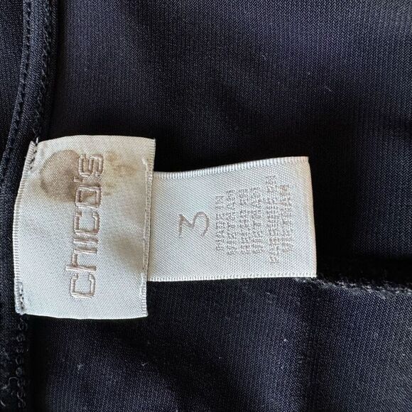 Chicos Cold-Shoulder V-Neck Maxi Dress Size 3 - Picture 6 of 7